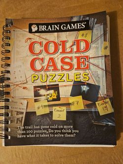 Brain Games Cold Case Puzzles Book – New – $3