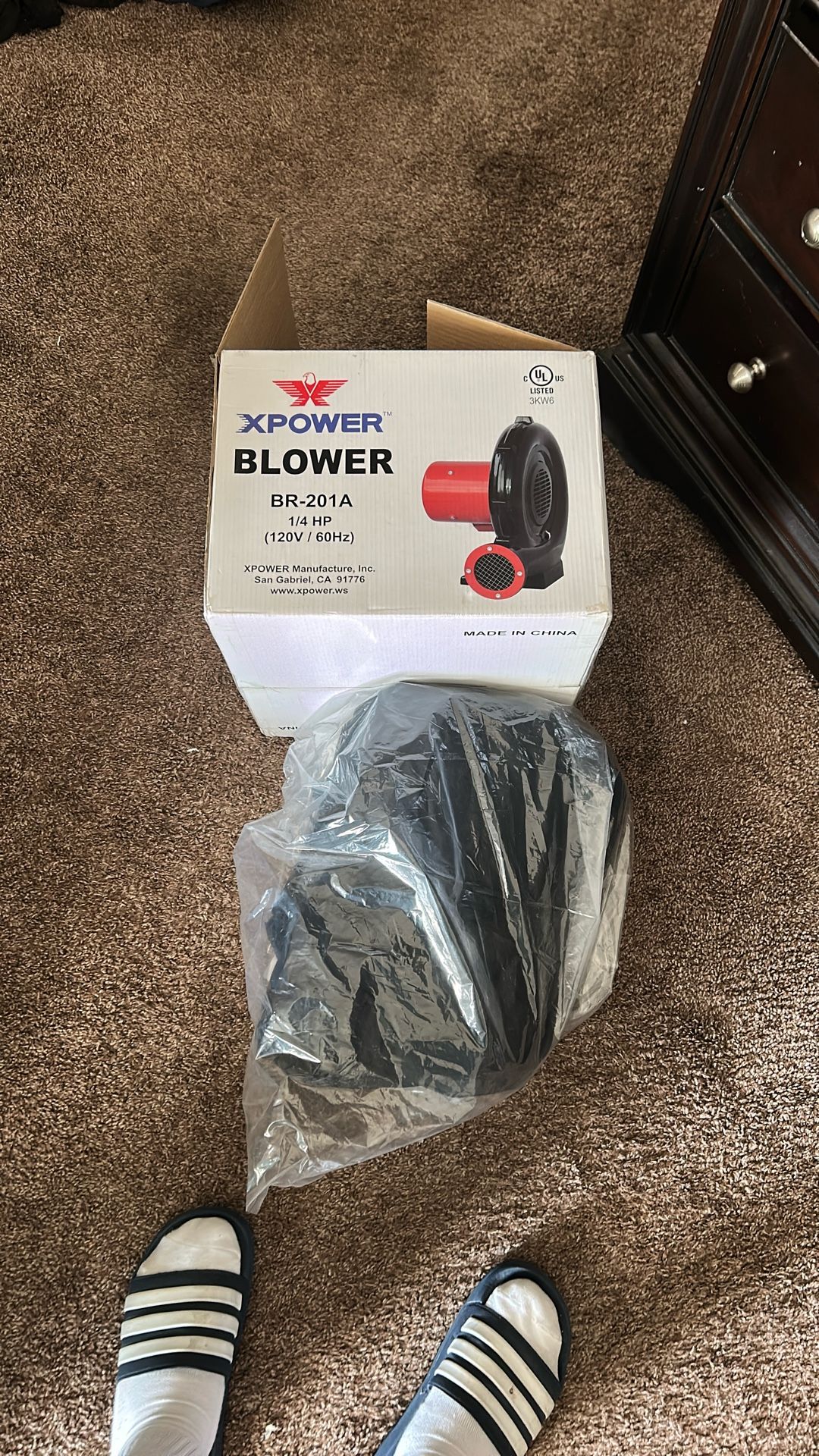 Blower With Outdoor Screen Projector 