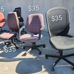 Can Deliver $35 Each Used Rolling Desk Chairs Office Chair Task Computer Chairs