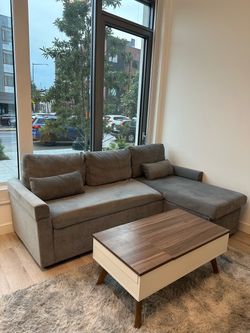 Sofa bed and table