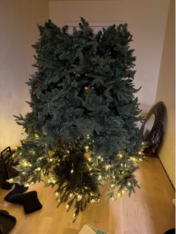 CHRISTMAS TREE, 9'; cross streets are Arapaho & Waterview