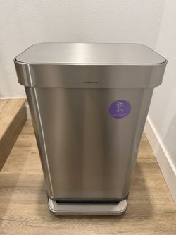 Simple Human Rectangular Step Trash Can,45L