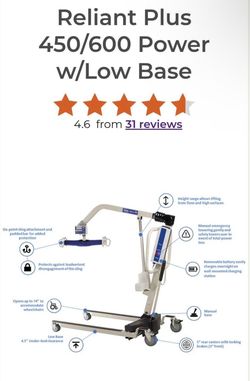 Invacare Reliant 450 w/ 5 spare batteries & Pt Rotation System
