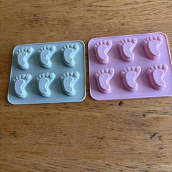2 Pack Baby Footprint, Silicone Mold