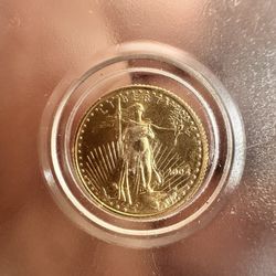 American Eagle 1/10 Ounce $5 Dollar Liberty Round Gold Coin