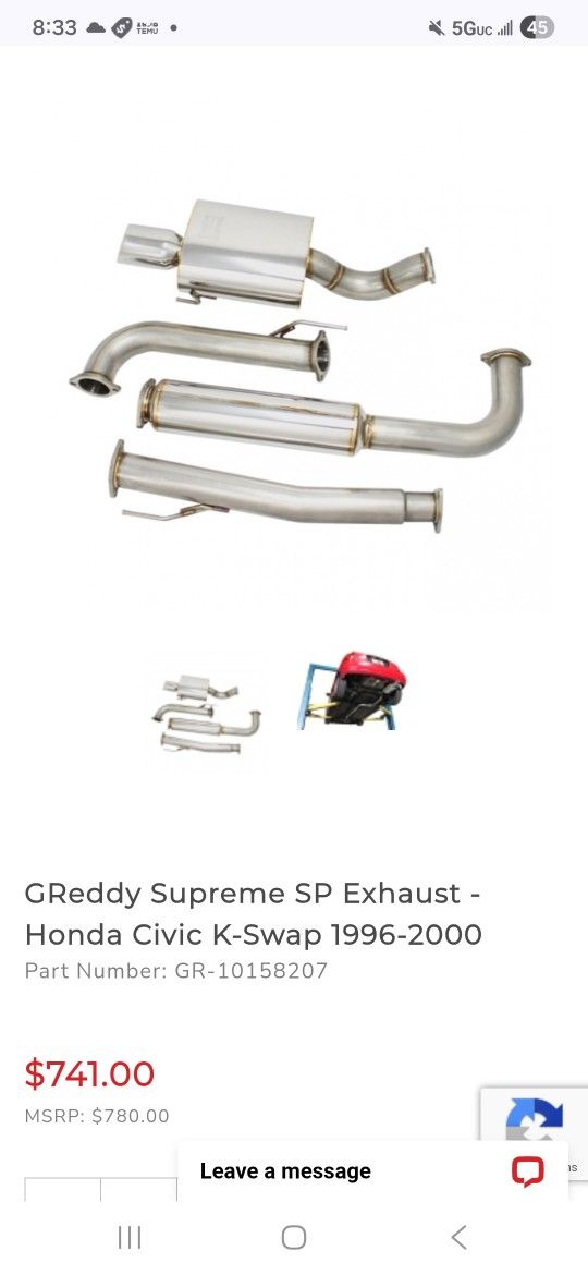 Brand New EK Greddy Full Exhaust