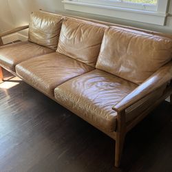 West Elm Leather Sofa