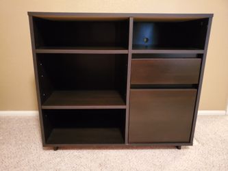 2 Drawer File Cabinet with Open Shelving