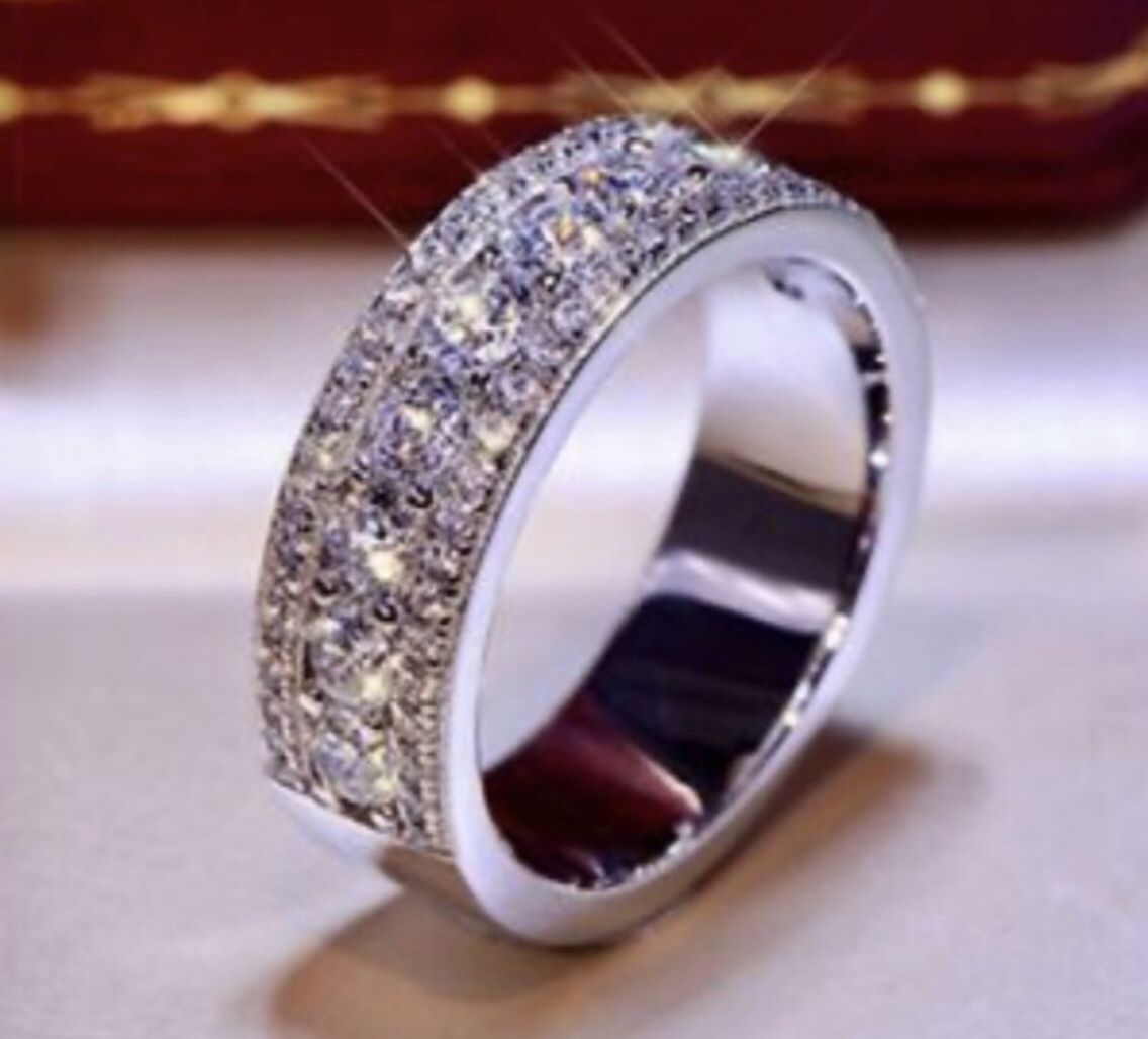 *NEW ARRIVAL* Dazzling CZ Engagement Wedding Band Ring Sizes 6 / 9 *See My Other 600 Items*