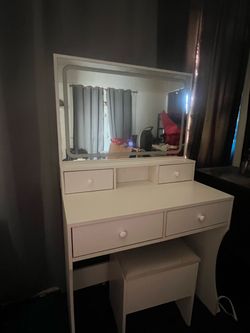 White Vanity mirror