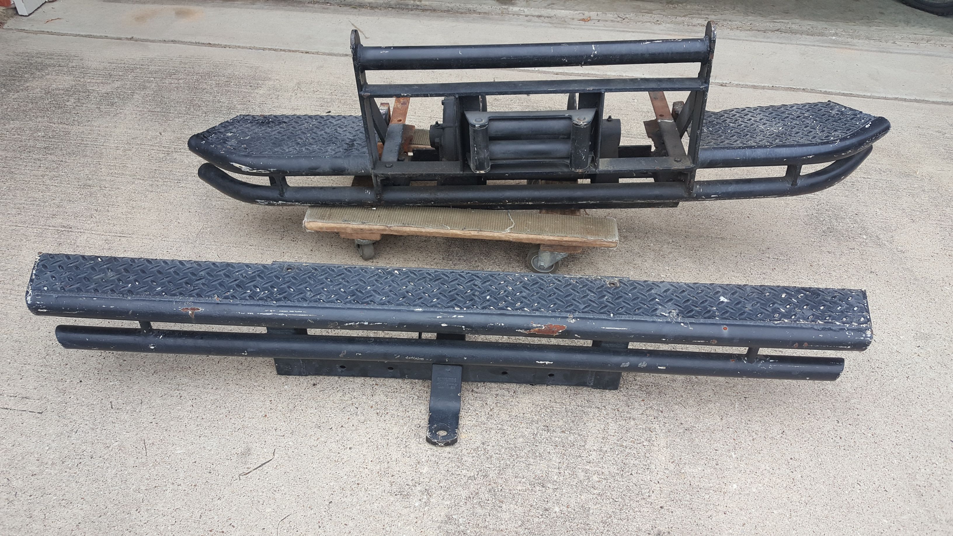 Heavy duty front and rear bumper brushguard diamond plate pto wench Koenig iron works king winch