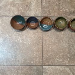 Small To Medium Handmade Pottery Bowls