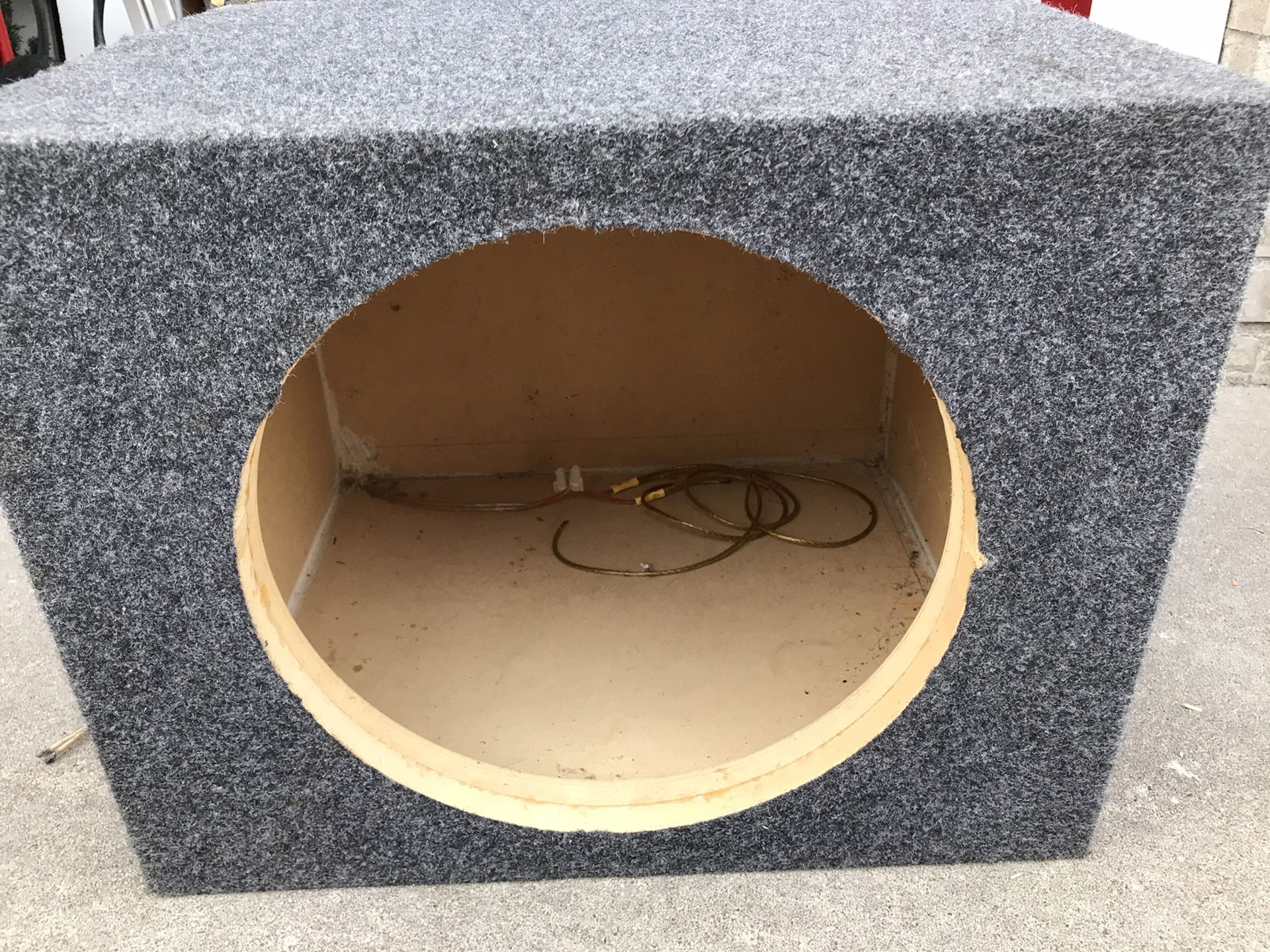 14” cutout for 15” subwoofer double layer plywood(front)