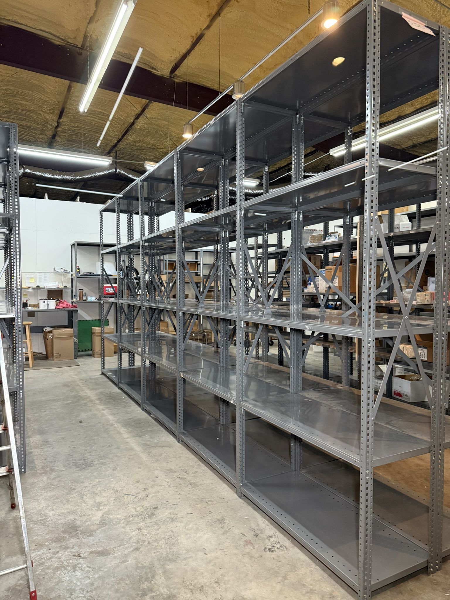 ⭐️ FIVE 8' (8 foot) Heavy Duty Industrial Adjustable 5 Tier Steel Shelving Unit for Garage or Warehouse ⭐️