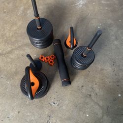 FEIERDUN Adjustable Dumbbells, 20/30/40/45/70/90lbs Free Weight Set with Connector, 5 in1 Dumbbells Set Used as Barbell, Kettlebells, Push up Stand, W