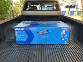 NEW Kobalt Folding Head 9 Amp 7 in Blade Sliding Table Tile Saw w/Stand