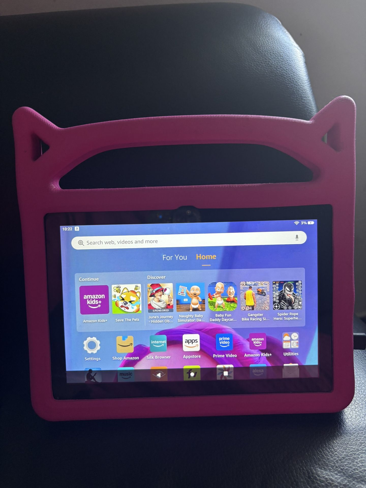 Amazon Fire HD 8 Plus Tablet With Standing Case