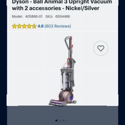 Dyson - Ball Animal 3 Upright Vacuum with 2 accessories - Nickel/Silver