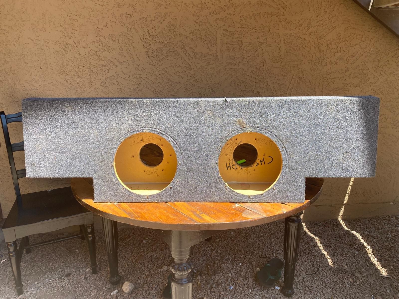 Box for truck fits 2 10”