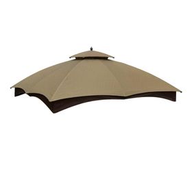New COOSHADE Riplock Gazebo Replacement Top for Lowe's Allen Roth #GF-12S004B-1, Khaki
