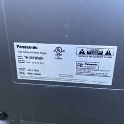 FREE.  Panasonic High definition plasma Display. Commercial Use 