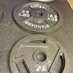 BRAND NEW Olympic  Weights Plates Set: 45s, 35s, 25s & 10s . Btute#230