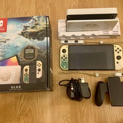 OLED Nintendo Switch Zelda Special Edition • Bundle & Extra Accessories