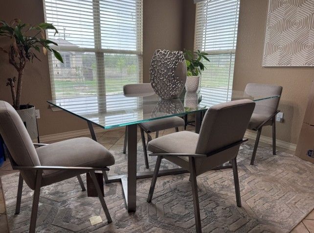 Glass Dining Table Set