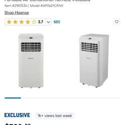 Hisense 6000 BTU / 250 sq ft Portable AC