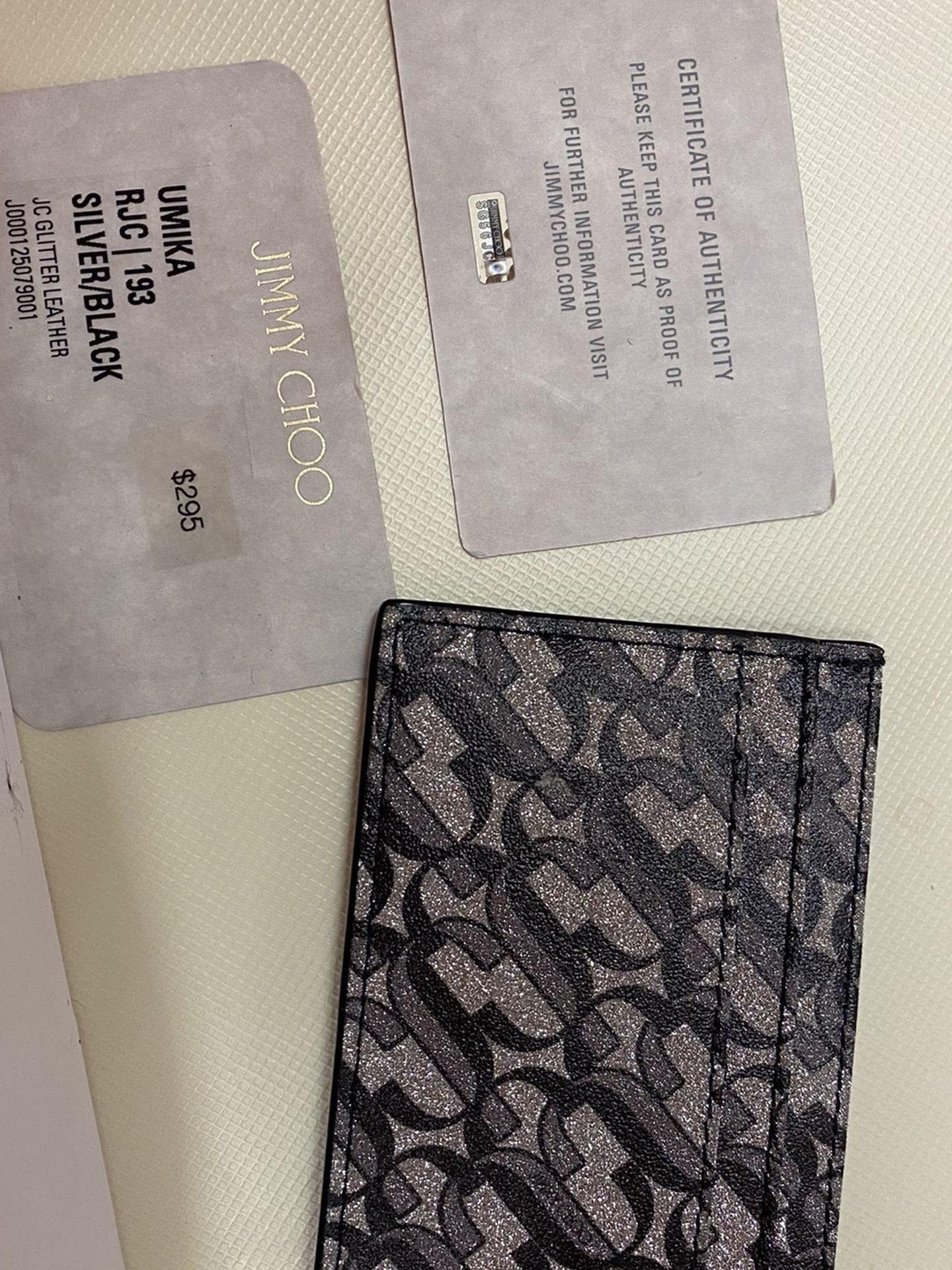 Jimmy Choo Umika Glitter Leather Wallet