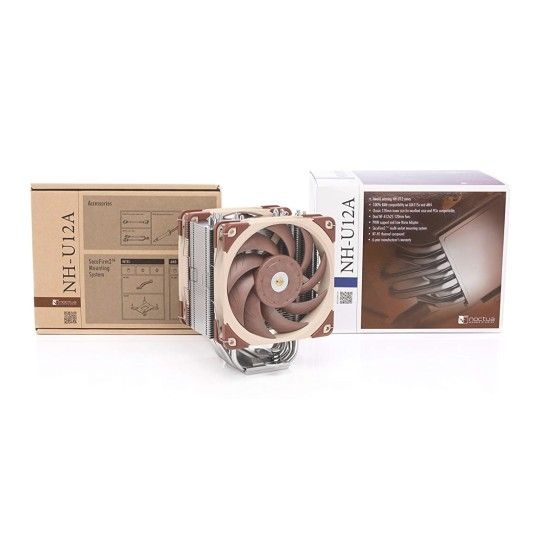 Noctua NH-U12A, Premium CPU Cooler with High-Performance Quiet NF-A12x25 PWM Fans (120mm, Brown)