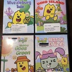 Wow Wow Wubbzy DVD Collection Lot of 4 Complete Set DVD Wubzzy, Daisy And Dino