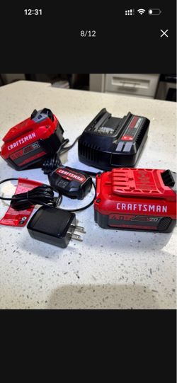 Brand new craftsman lithium ion 4.0 & 5.0 20volt battery with chargers