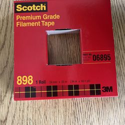 Scotch 898 Filament Tape,24Mm X 55M 3 Rolls