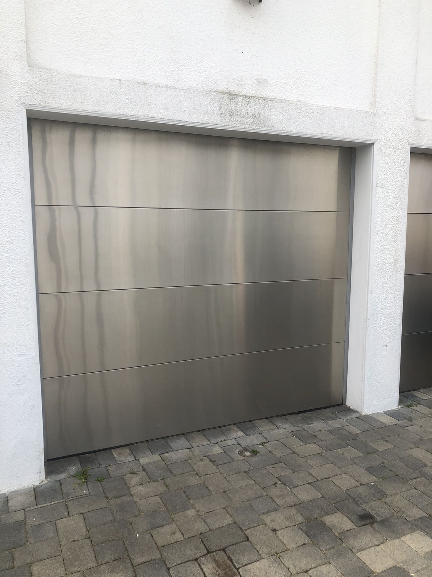 Metal chrome garage doors