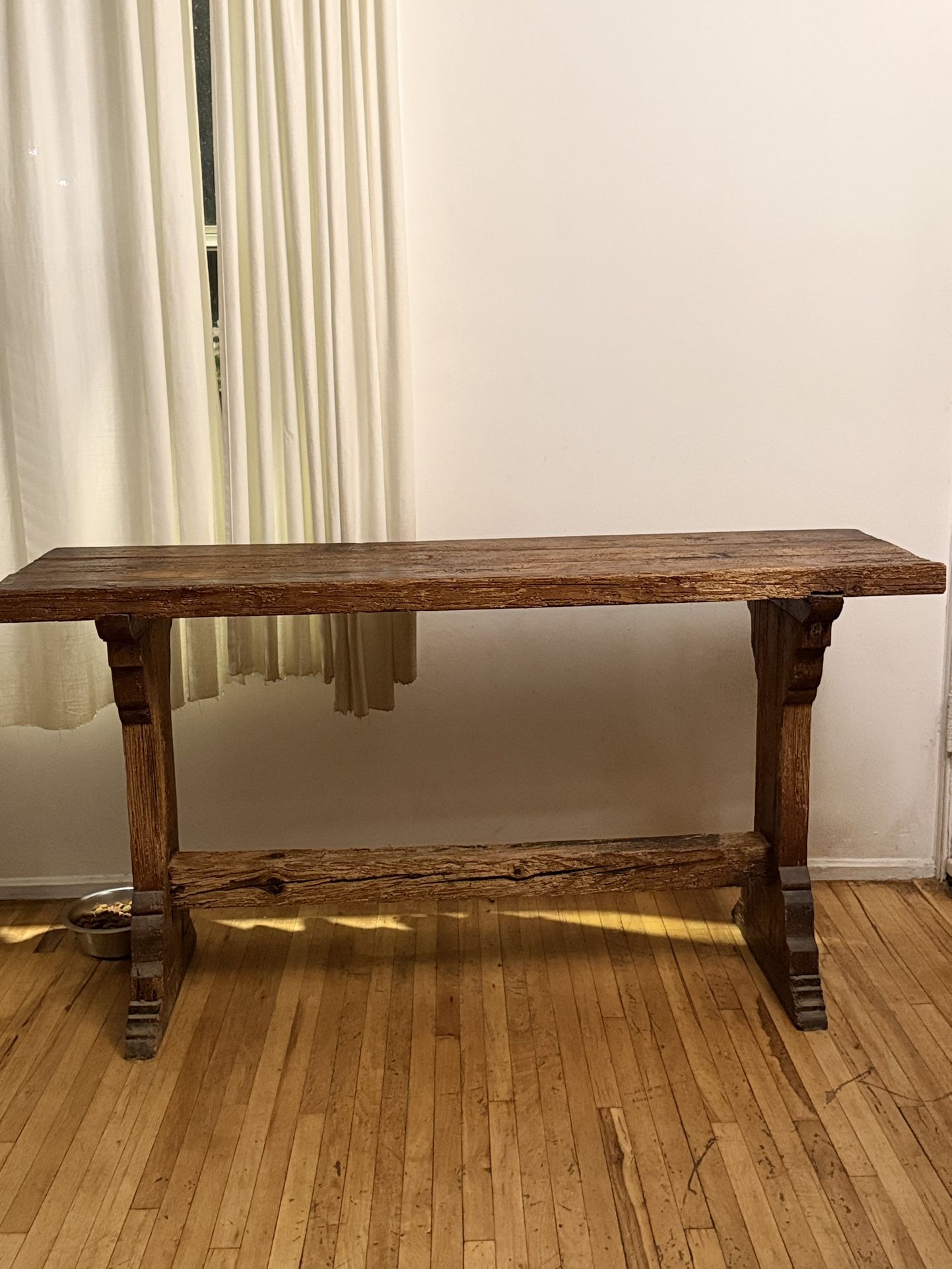 Handcrafted Solid Wood Console Table