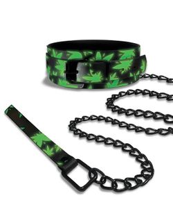 Stoner Vibes Chronic Collection Glow in the Dark Collar and Leash