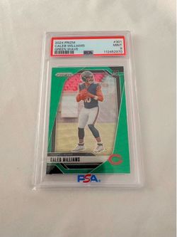 Caleb Williams PSA 9 Rookie - GREEN WAVE