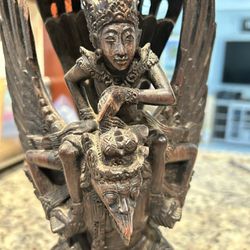 Wood Carving Vishnu Garuda