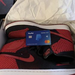 Jordan 1 Bred Fly knit Used Size 8