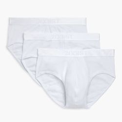 2(X)IST Men’s White 3 Pack PIMA Contour Cotton Pouch Brief
