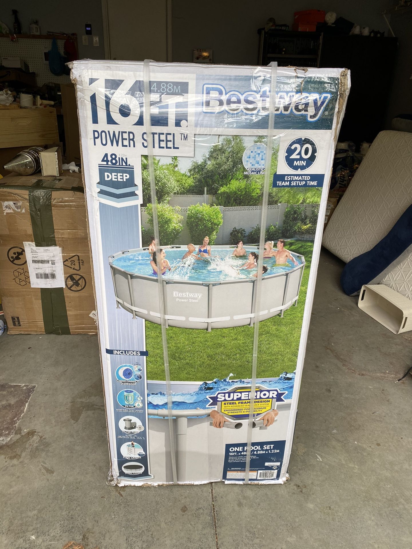 Bestway Power Steel 16' x 48" Frame Pool Set