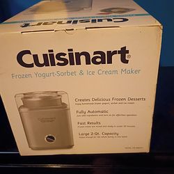 Brand New Cuisinart Ice Cream Maker – Frozen Yogurt & Sorbet – 2 Quart – Sealed Box