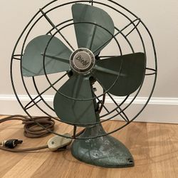 Diehl Antique Fan - Blue/green