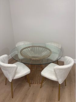 Dining room table with matching chairs