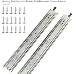 1 Pair 30 Inch 100 Lb Capacity Heavy Duty Locking Drawer Slides