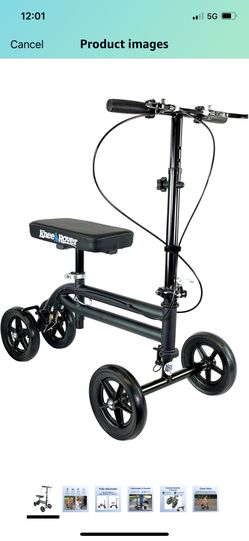 KneeRover Steerable Knee Walker w/ Dual Brakes