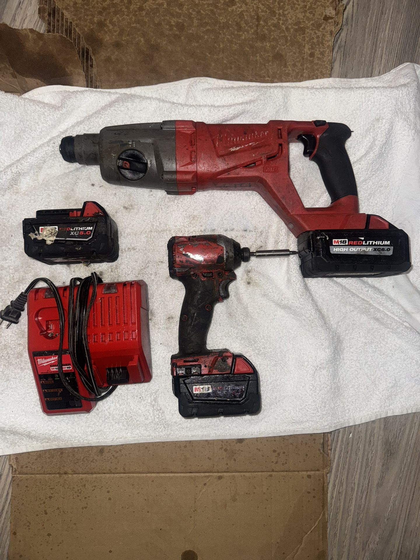 Milwaukee M18 Fuel SDS-Max Rotary Hammer And Impact Driver
