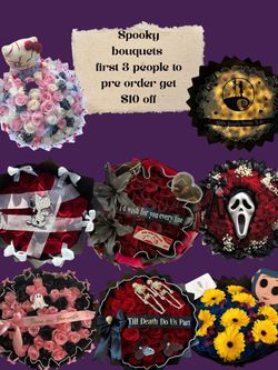 Spooky flower bouquets
