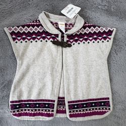 5T Little Girl-Gymboree Poncho, brand new